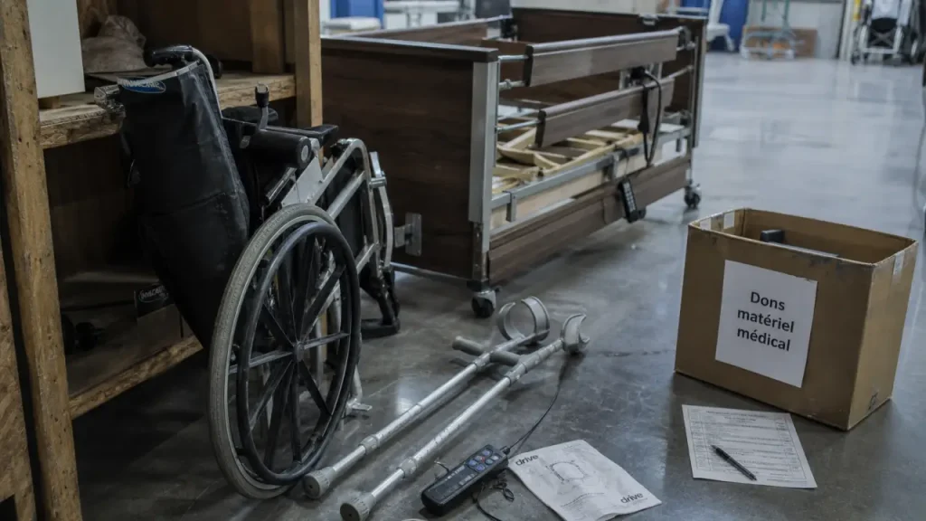 Association récupération matériel médical : don de fauteuil roulant et matériel médical en garage