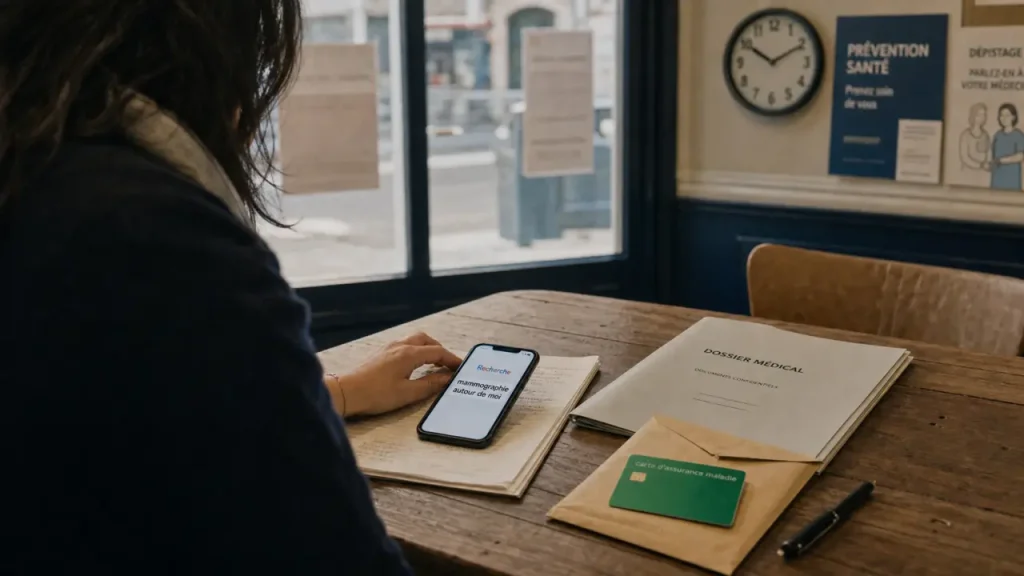 Doctolib mammographie autour de moi sur smartphone