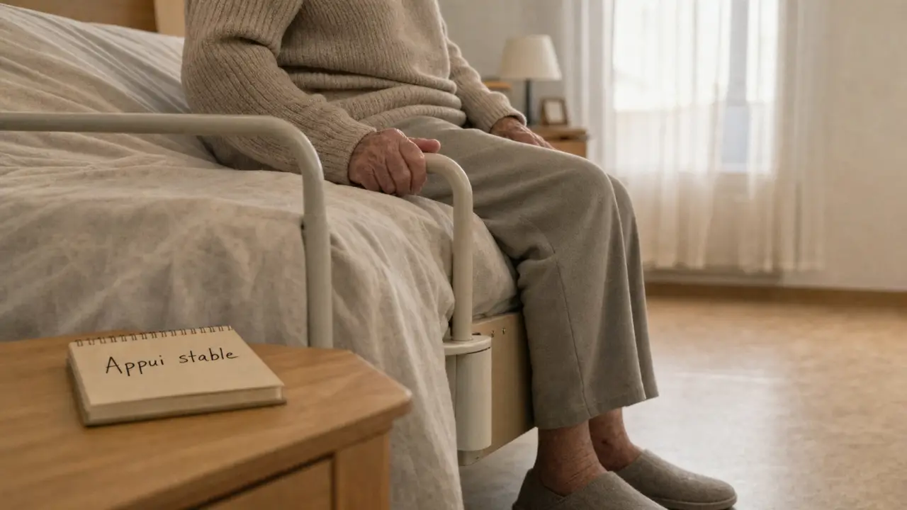 Aide au lever : appui stable au lit pour se lever
