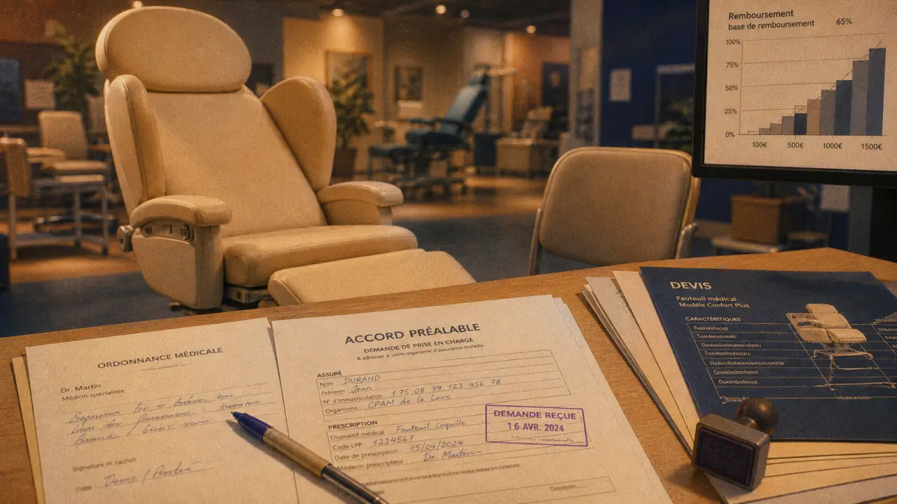 Fauteuil coquille médical remboursé par la sécurité sociale : ordonnance et accord préalable