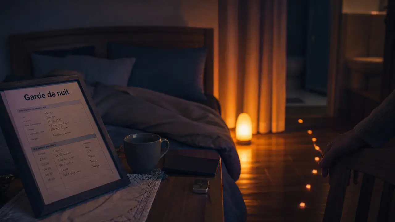 Garde de nuit personne âgée : présence rassurante la nuit à domicile