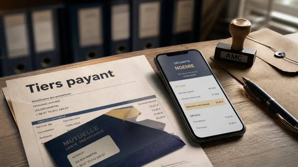 numero amc c est quoi : document AMC, tiers payant et mutuelle