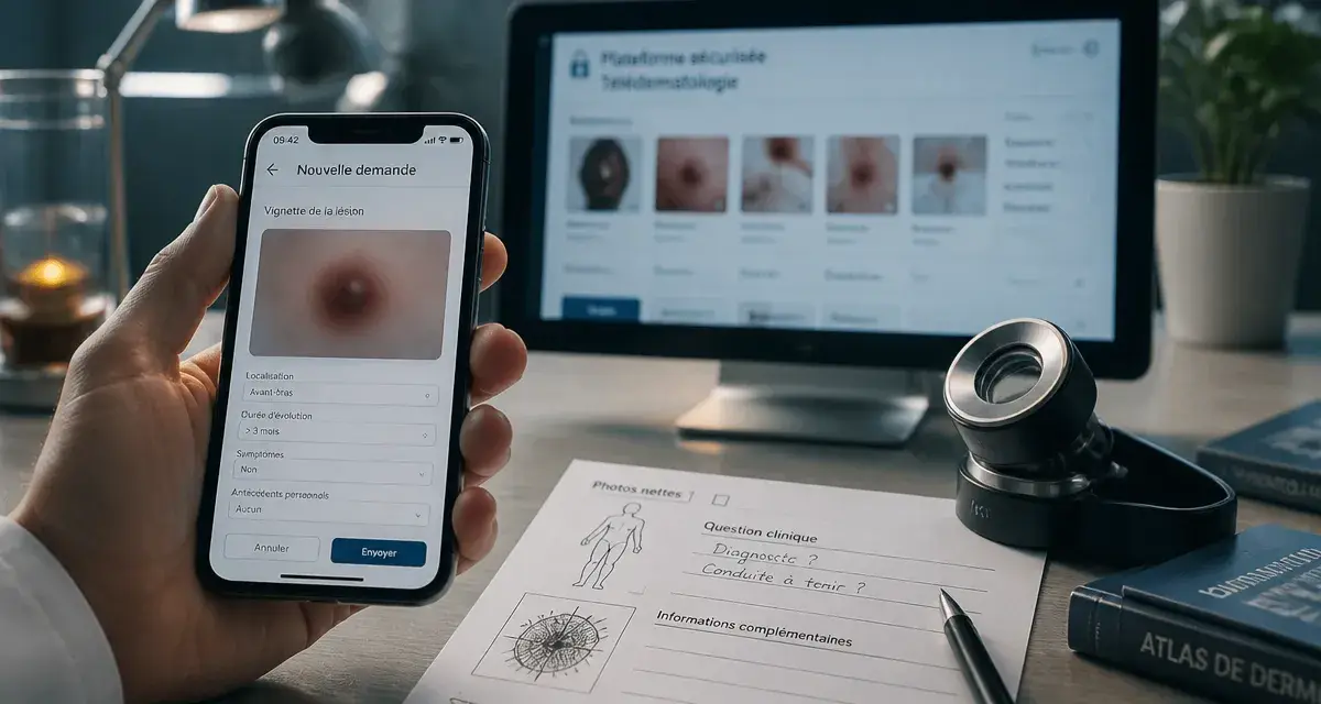 Téléexpertise dermatologie : tri clinique et cotations RQD/TE2 à distance