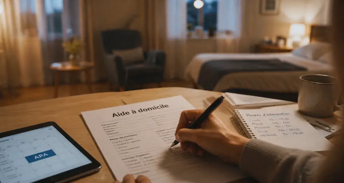 Aide à domicile personne agee : formulaire et planning sur bureau