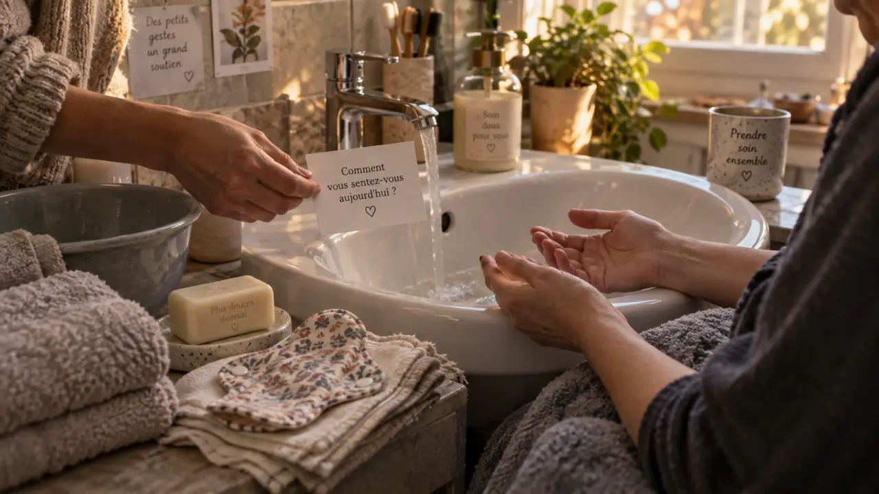 Aide toilette domicile : gestes sécurisés en salle de bain
