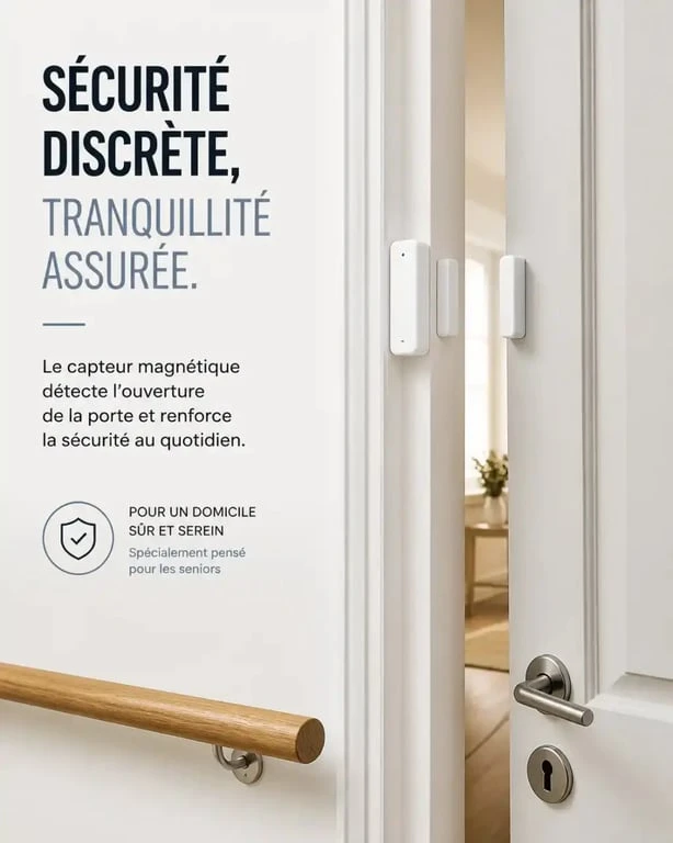 Capteur de sécurité senior sur porte pour détecter les sorties nocturnes
