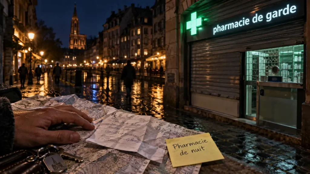 Pharmacie de nuit Strasbourg : confirmez la garde avant de vous déplacer