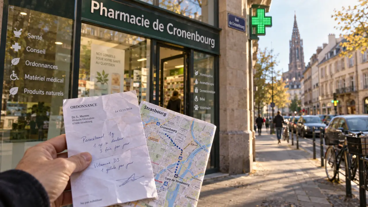 Pharmacie route d oberhausbergen strasbourg : ordonnance en 20 minutes